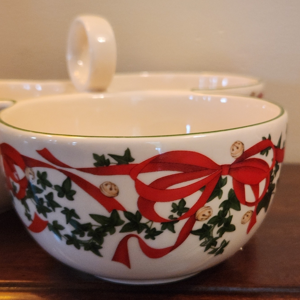 Spode Christmas Tree 3-Part Handled Server - Picture 4 of 6